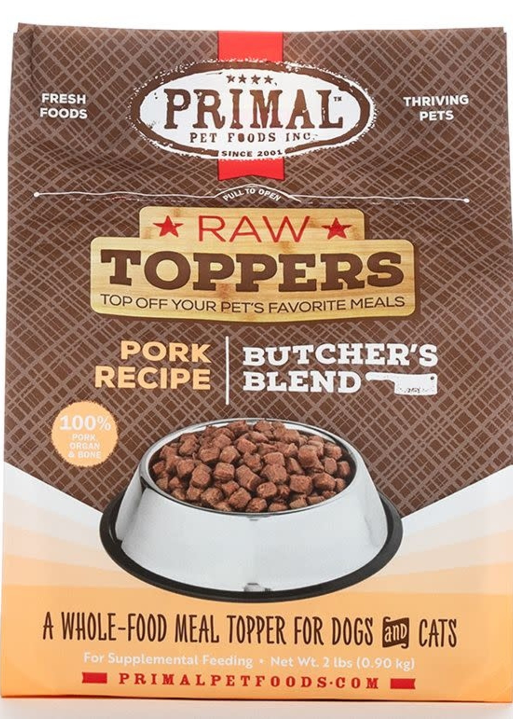 Primal Pet Foods Inc Primal Raw Toppers Pork 2lbs