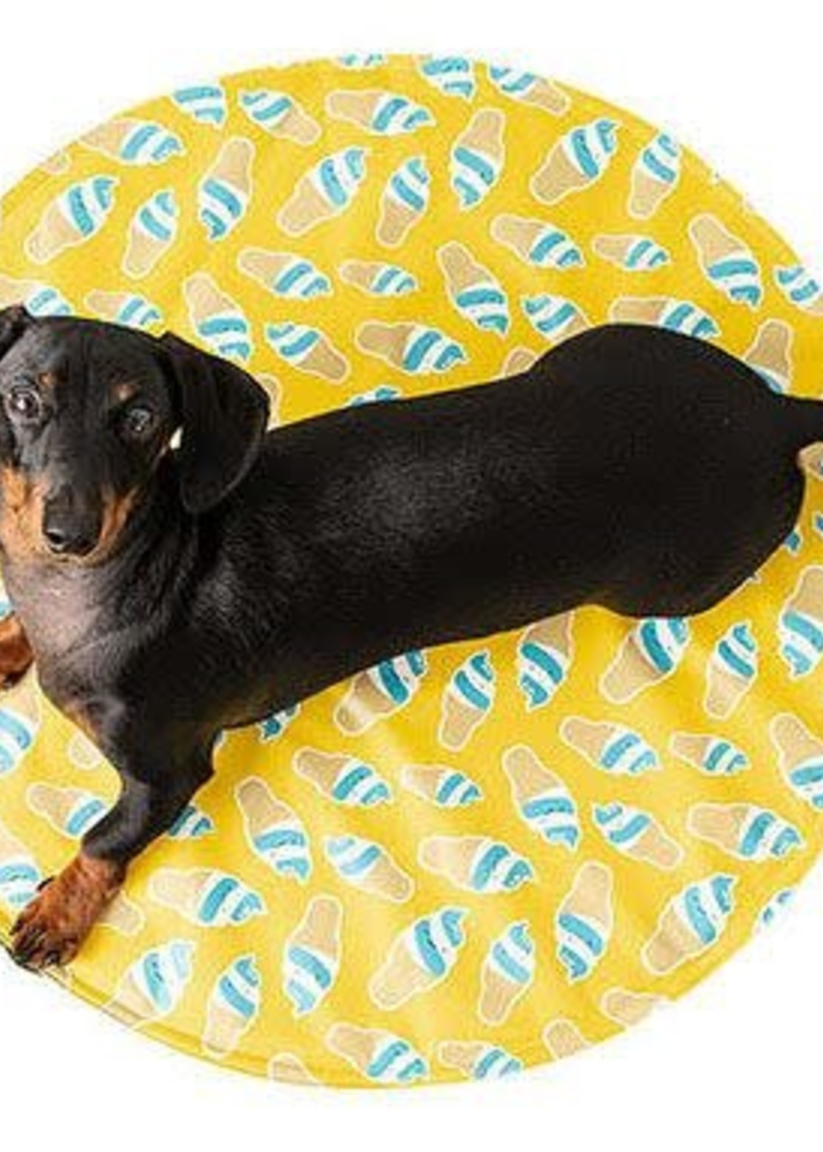 GF Pet Ice Mat Round Yellow DOG 60cm