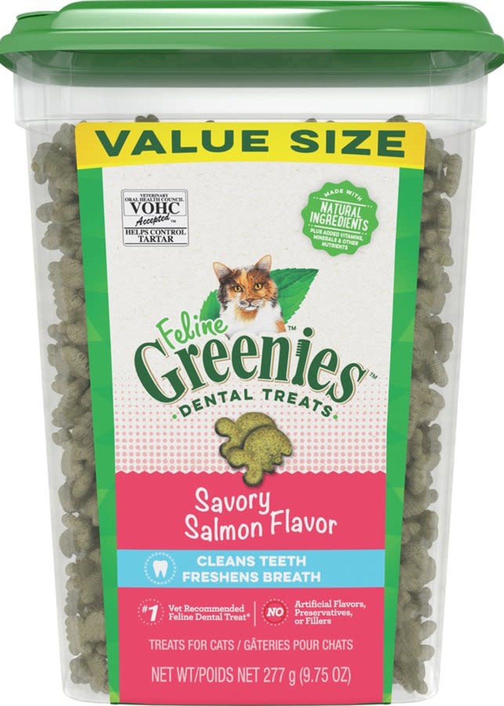 Greenies Greenies Feline Dental Treat Salmon Tub 9.75oz