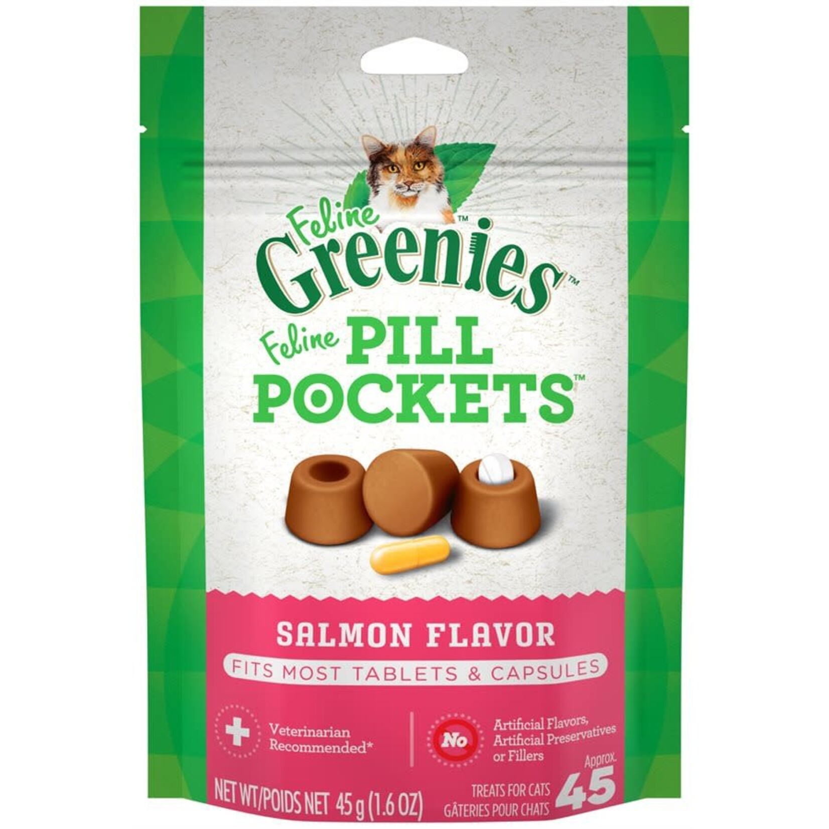 Greenies Greenies Feline Pill Pockets Feline Salmon 1.6oz