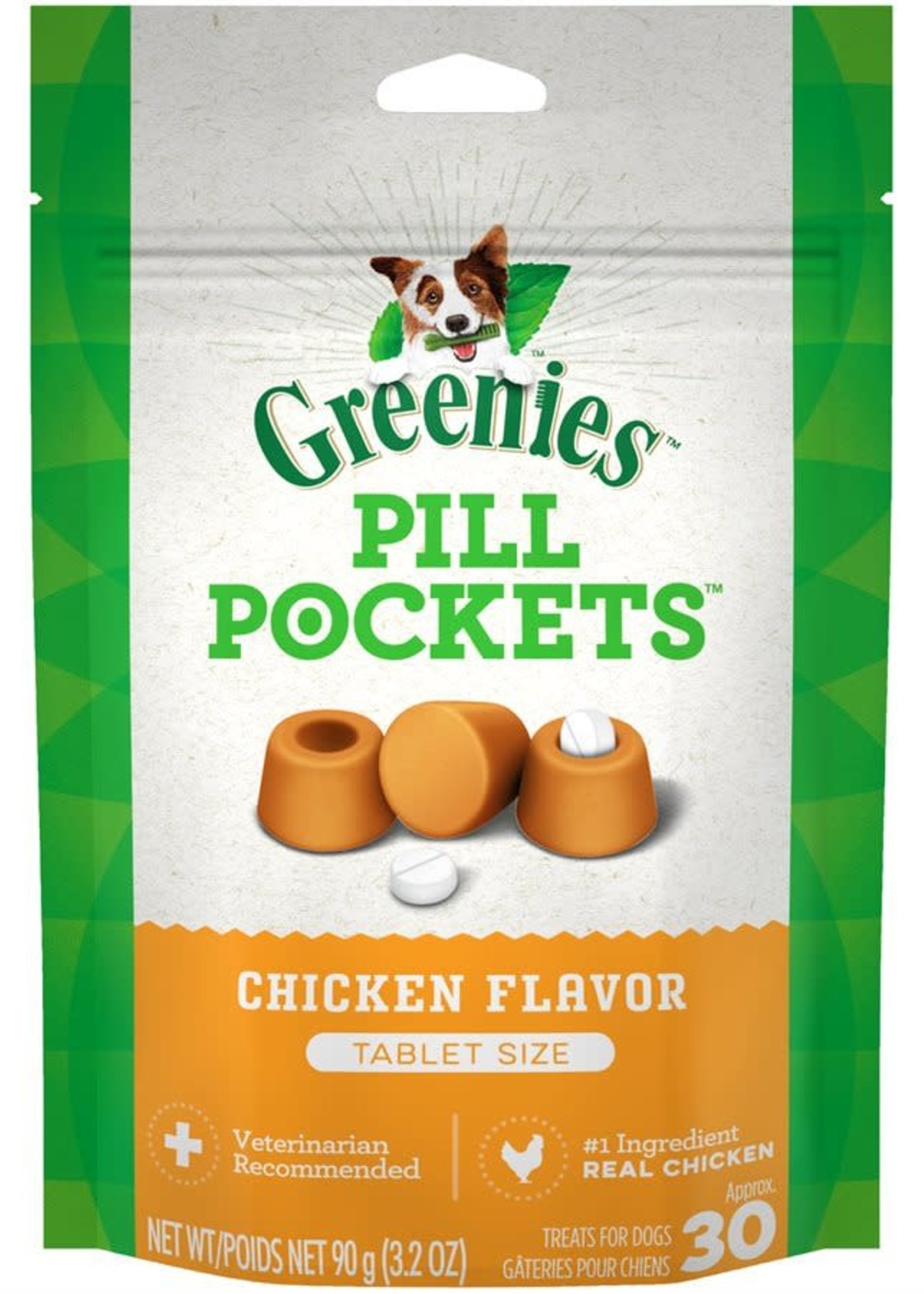 Greenies Greenies Pill Pockets Dog Tablet Chicken  3.2oz