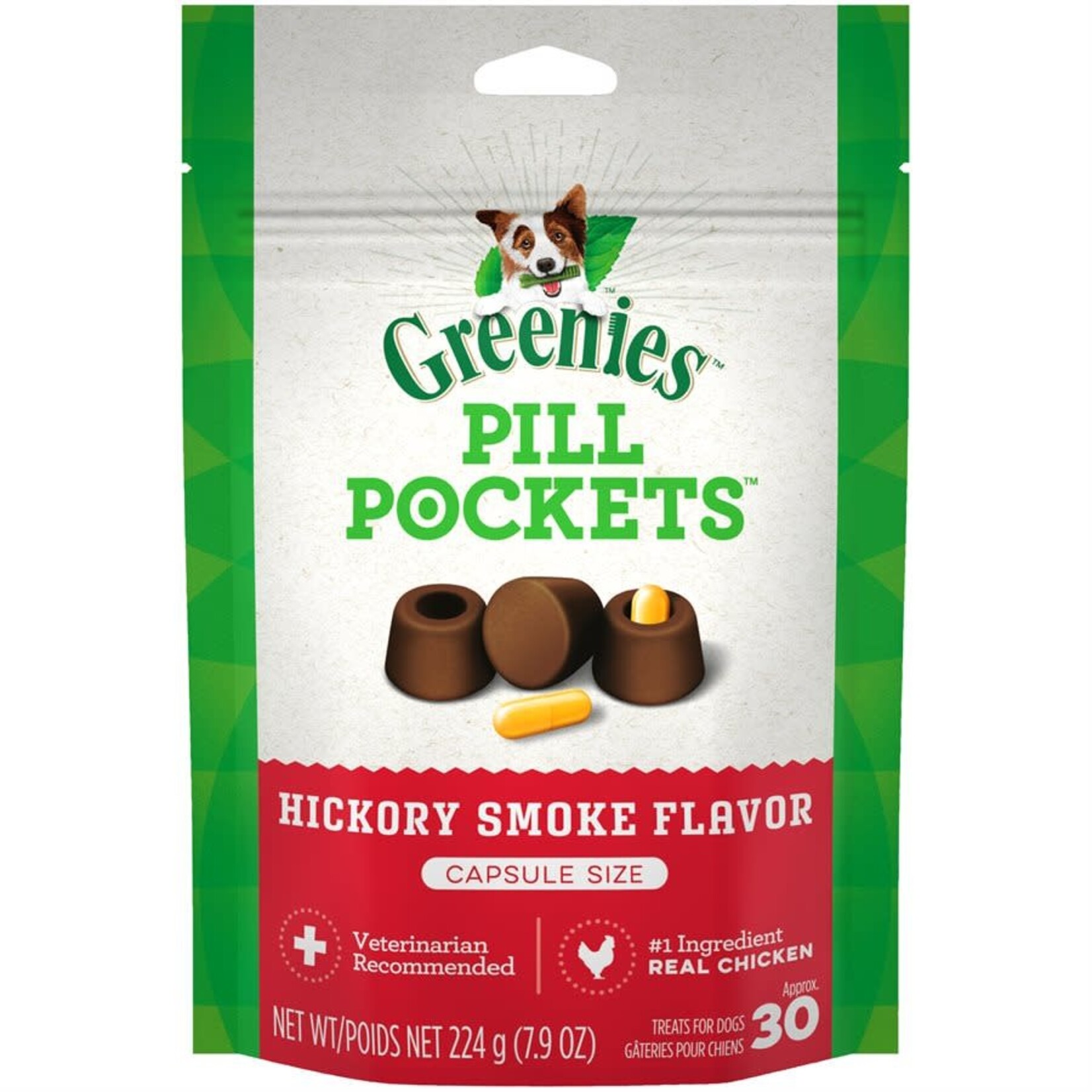 Greenies Greenies Pill Pockets Dog Large Capsules Hickory Smoke7.9oz.