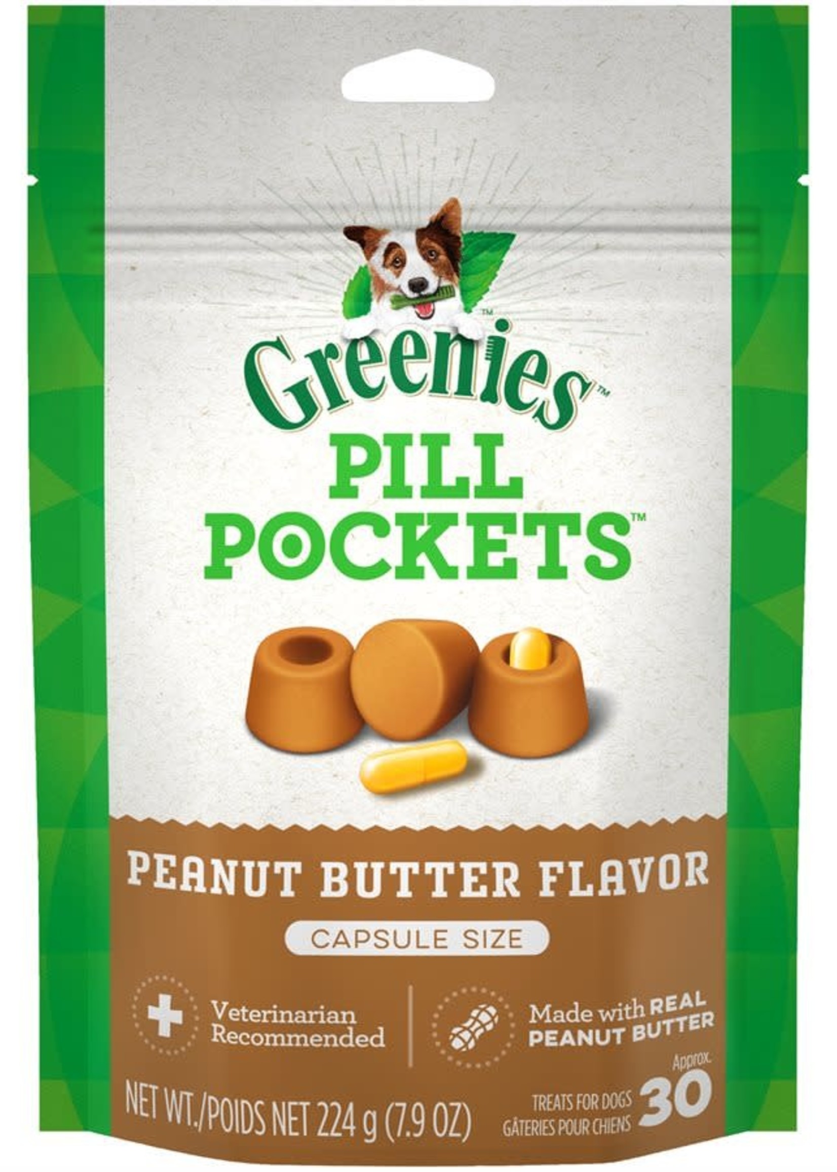 Greenies Greenies Pill Pockets Dog Large Capsules Peanut Butter 7.9oz