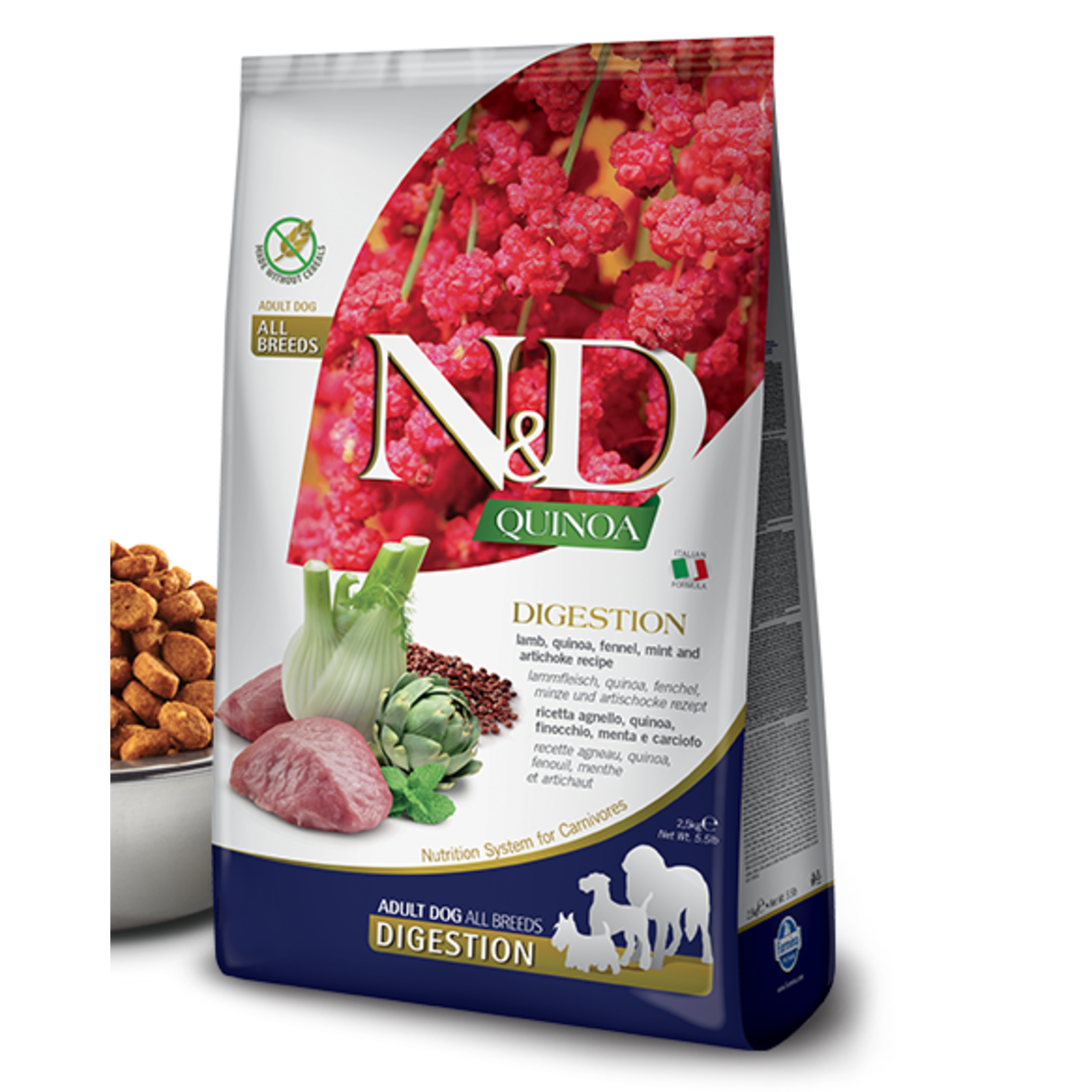 Farmina N&D Dog Lamb & Quinoa Digestion 5.5LB