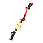 Mammoth Mammoth Flossy Chews 3 Knot Tug w/ 3" Tennis Ball Medium 20"