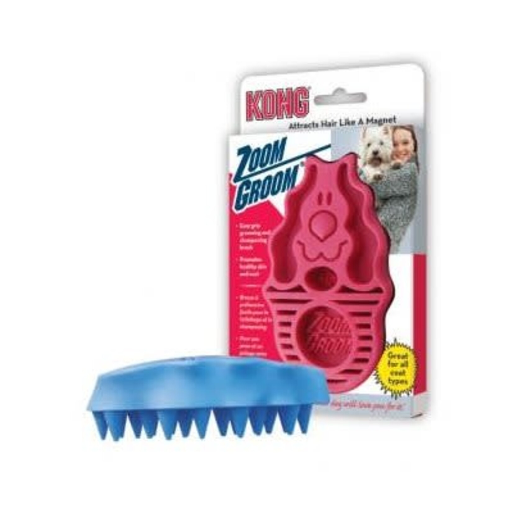 Kong® Kong Zoom Groom Boysenberry for Dogs & Cats (Blue)