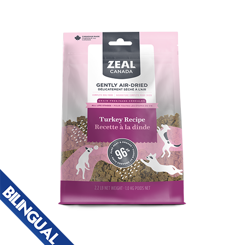 Zeal Dog Air Dried Turkey All Life Stages 2.2lb Heritage Pet and Garden