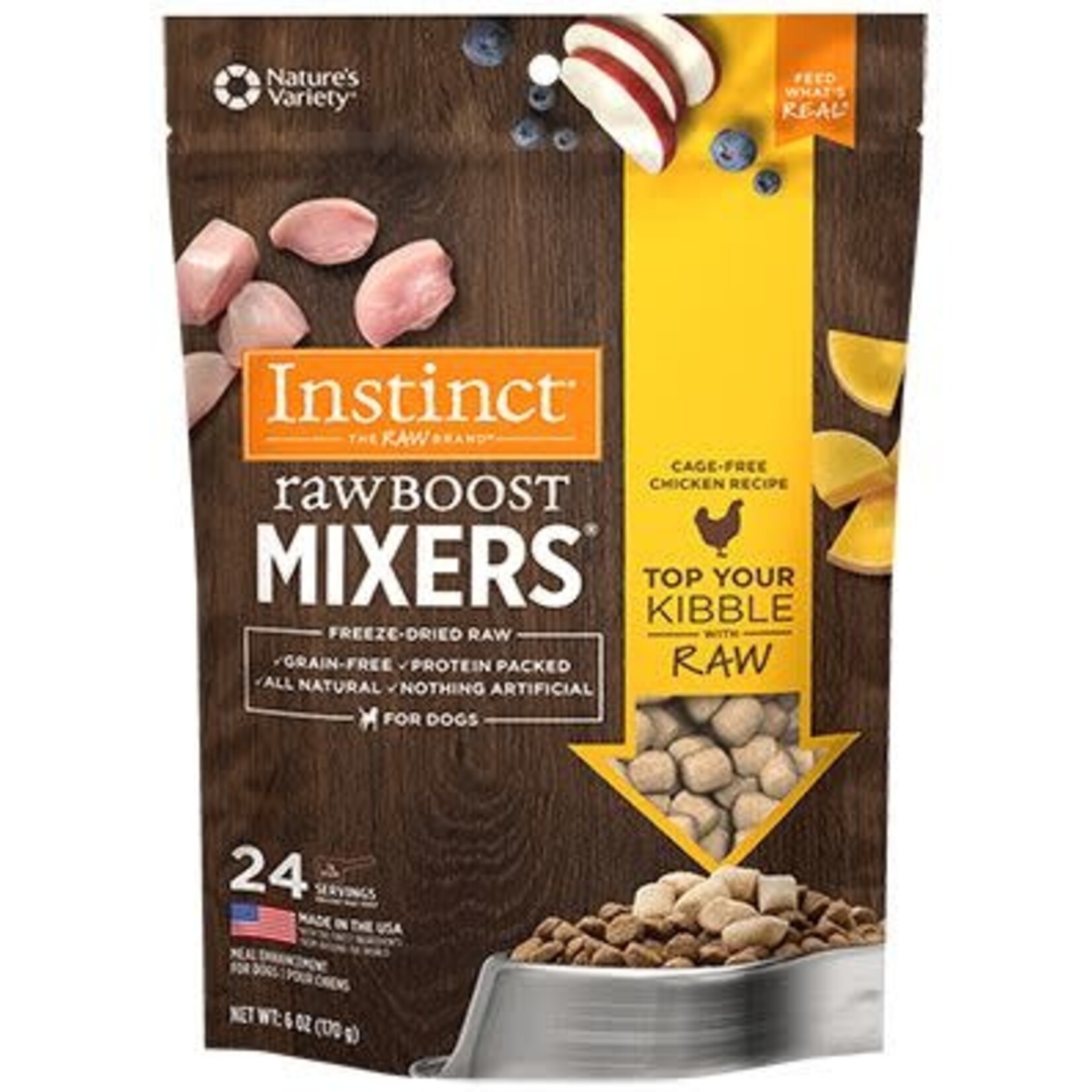 Nature's Variety Instinct Raw Freeze Dried Mixers For Dogs Chicken 6oz
