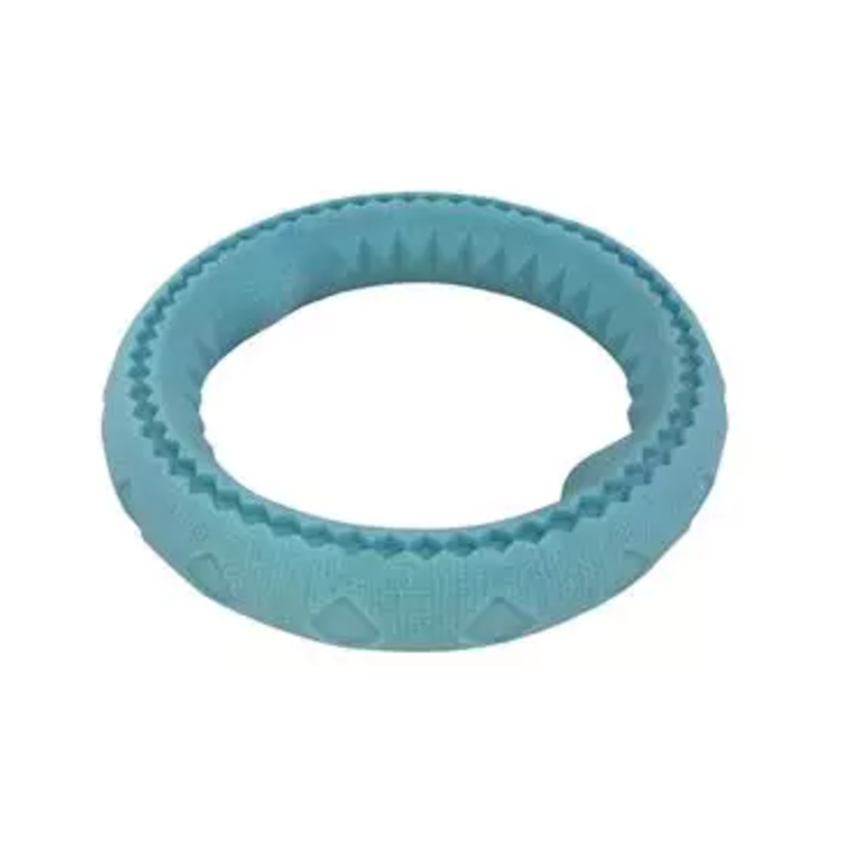 Totally Pooched Chew n' Tug Rubber Ring 6.5" Teal