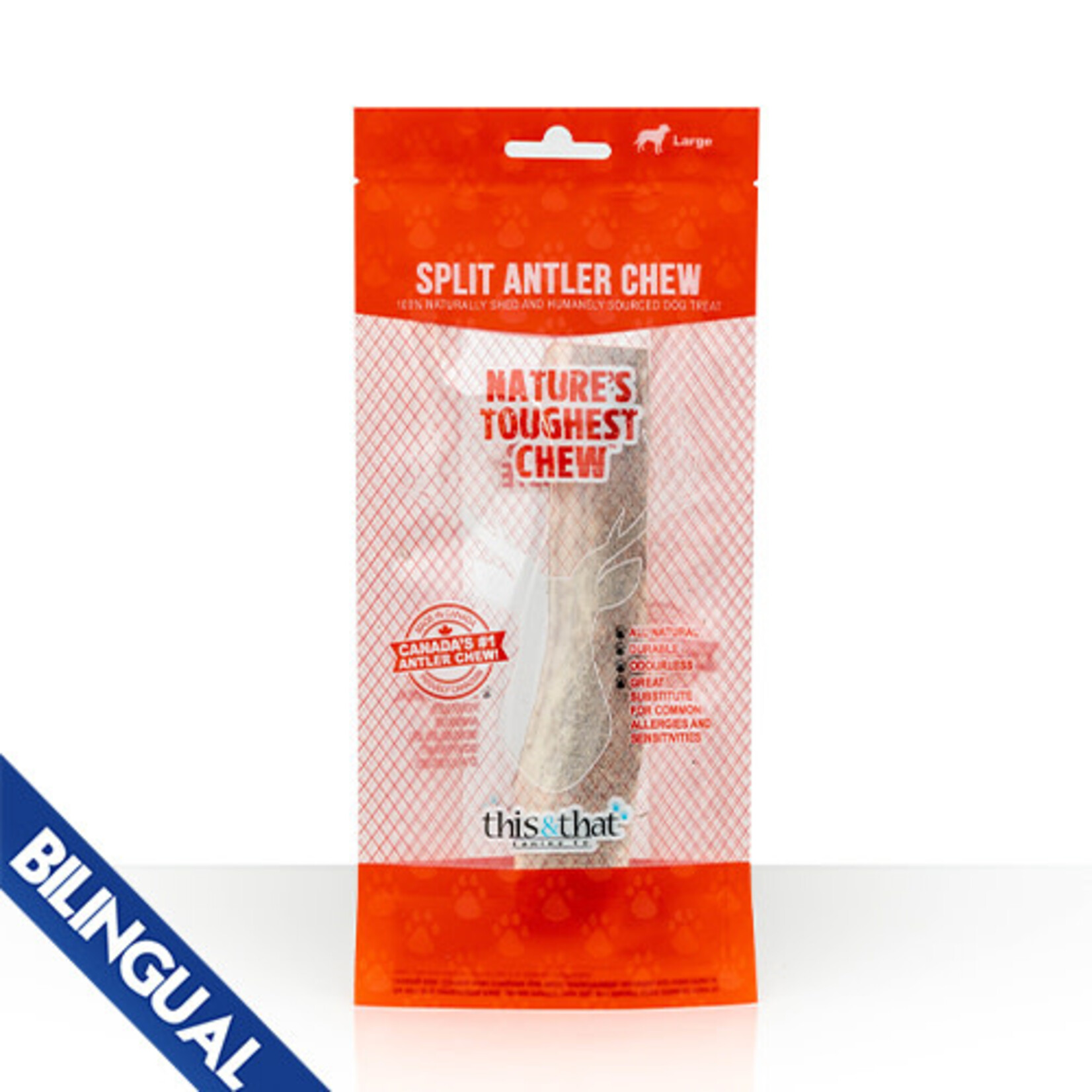 This & That Split Antler Chew Large