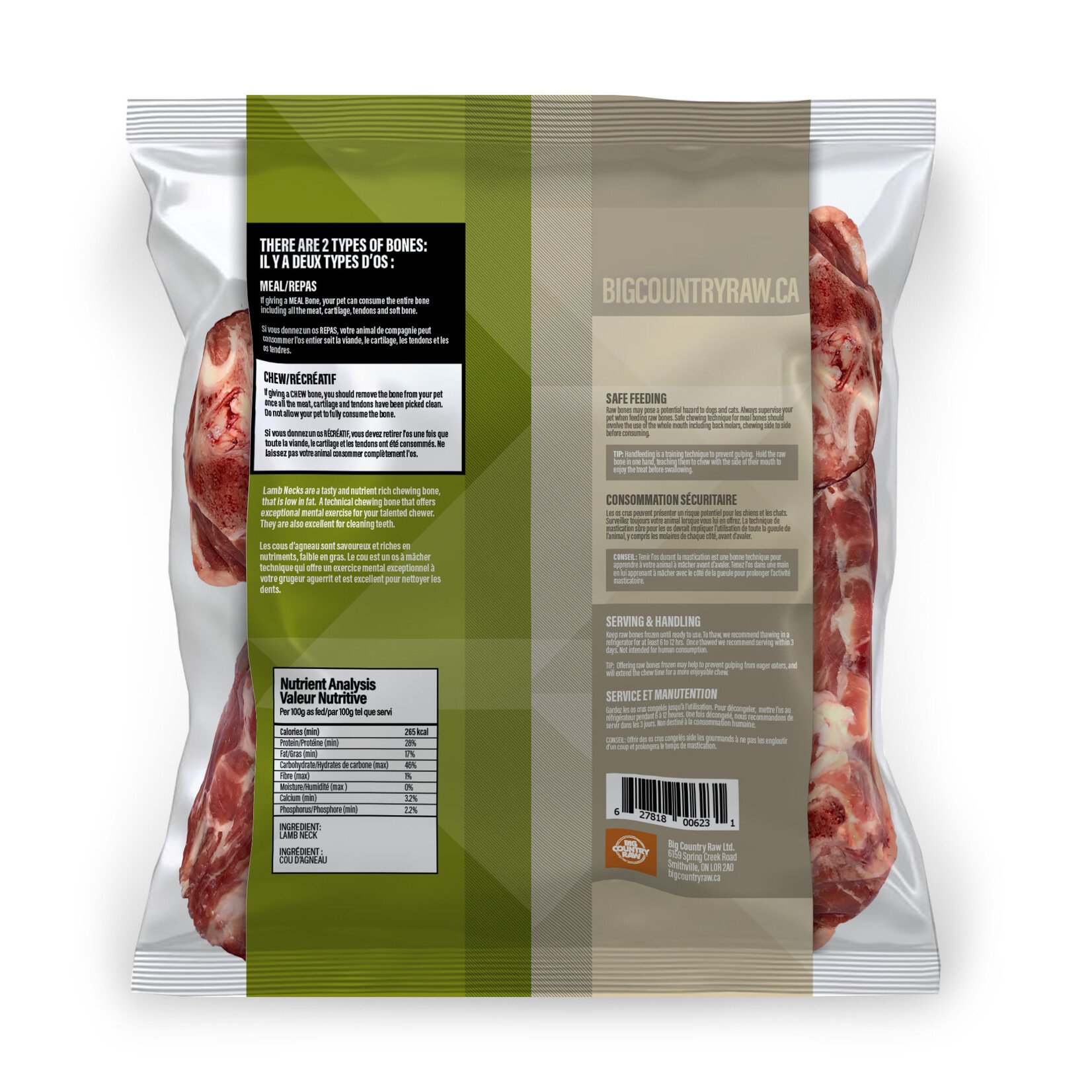Big Country Raw Big Country Raw Lamb Neck Bone 2lb