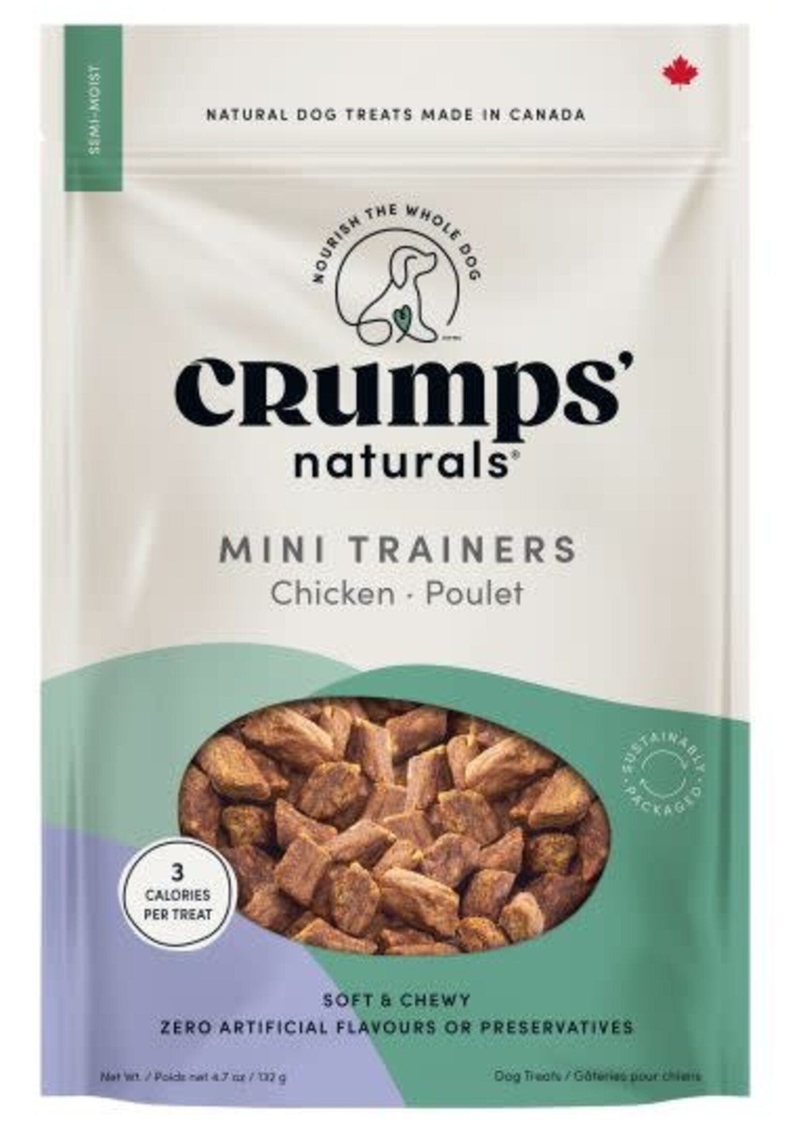 CRUMPS' NATURALS® Crumps' Mini Trainers Semi-Moist Chicken 120gr/4.2oz