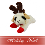 Multipet Lamb Chop® Laying Down with Antlers 10.5" Dog Toy