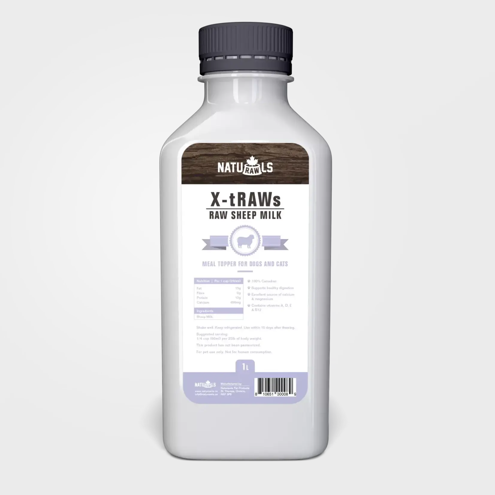 NatuRAWls X-tRAWs Raw Sheep Milk 1L