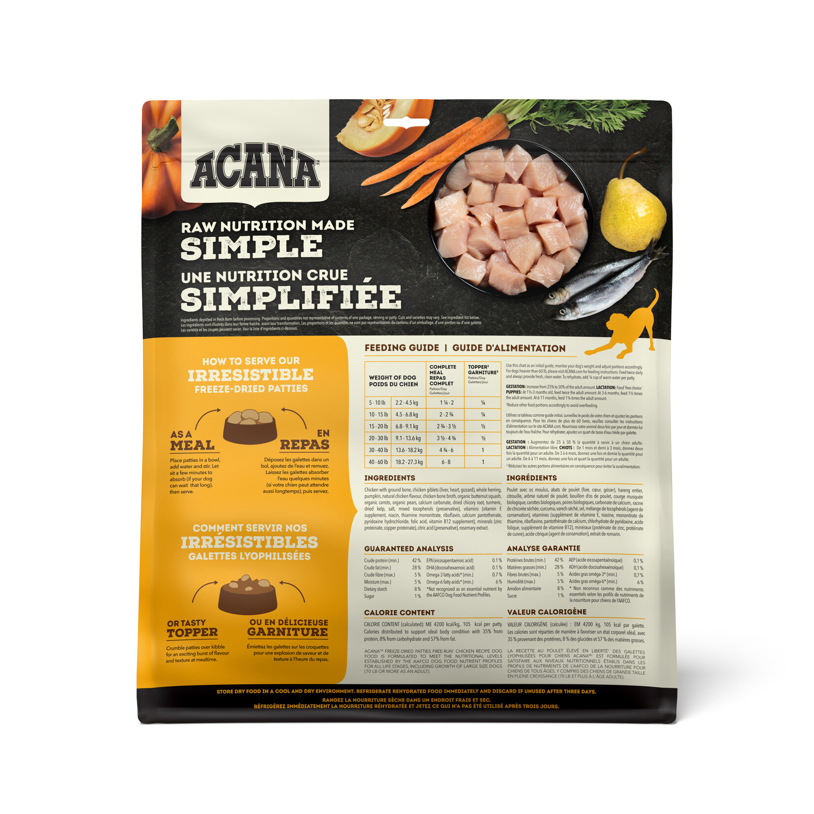 Acana® Acana Freeze-Dried Patties Free-Run Chicken 397g