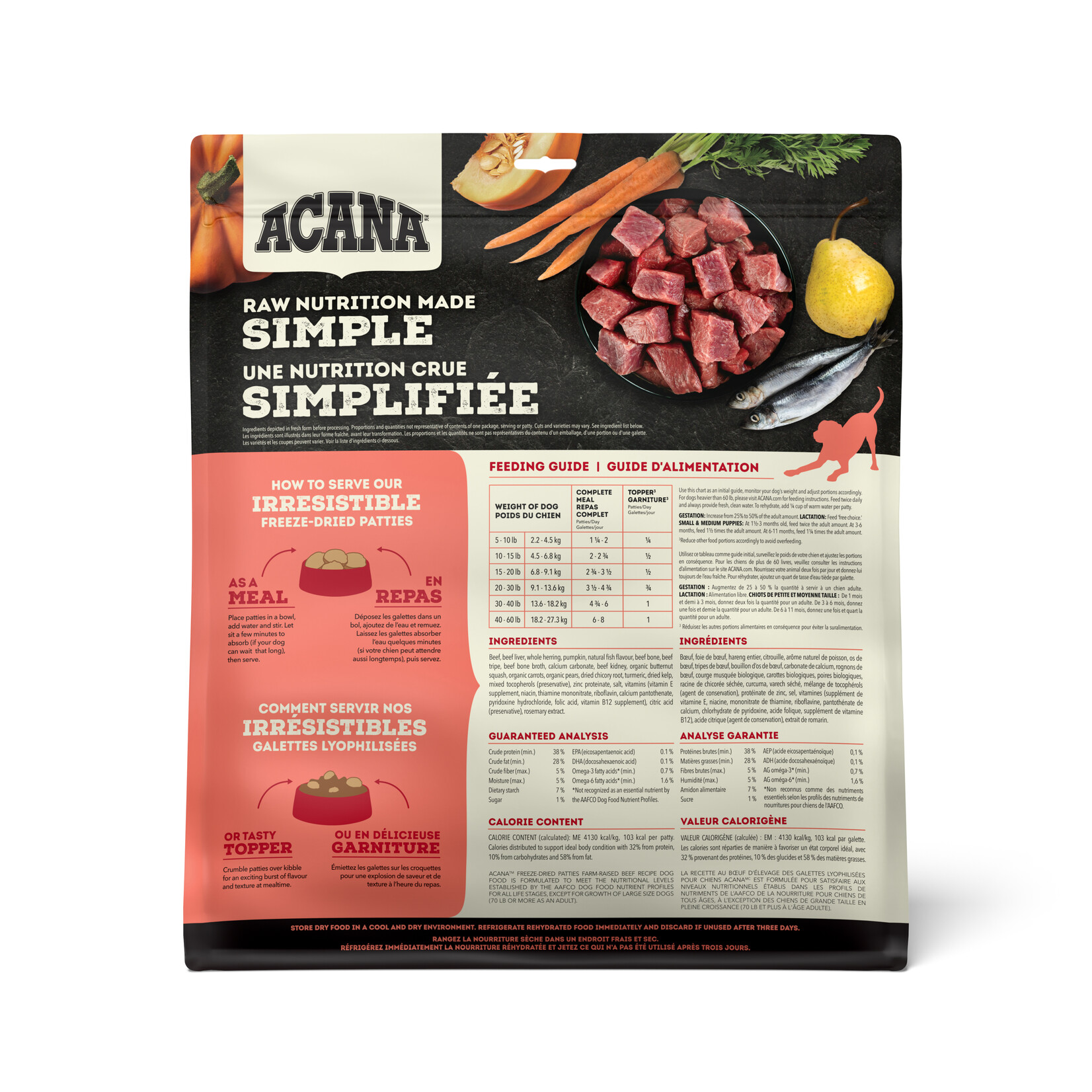 Acana® Acana Freeze-Dried Patties Ranch-Raised Beef 397g