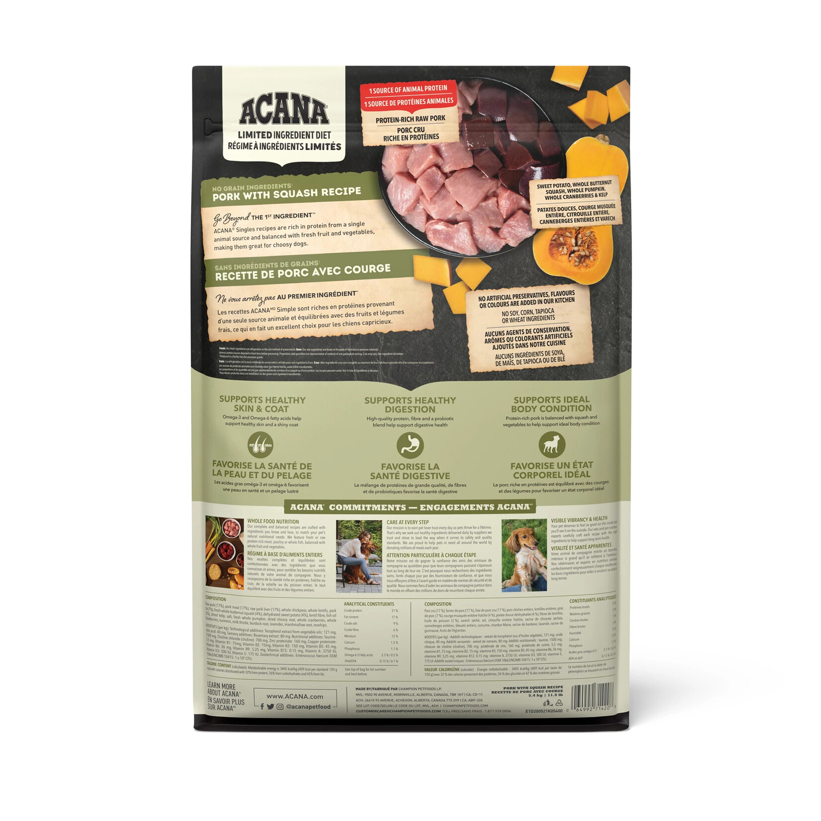 Acana® Acana Dog Singles Pork + Squash  5.4kg