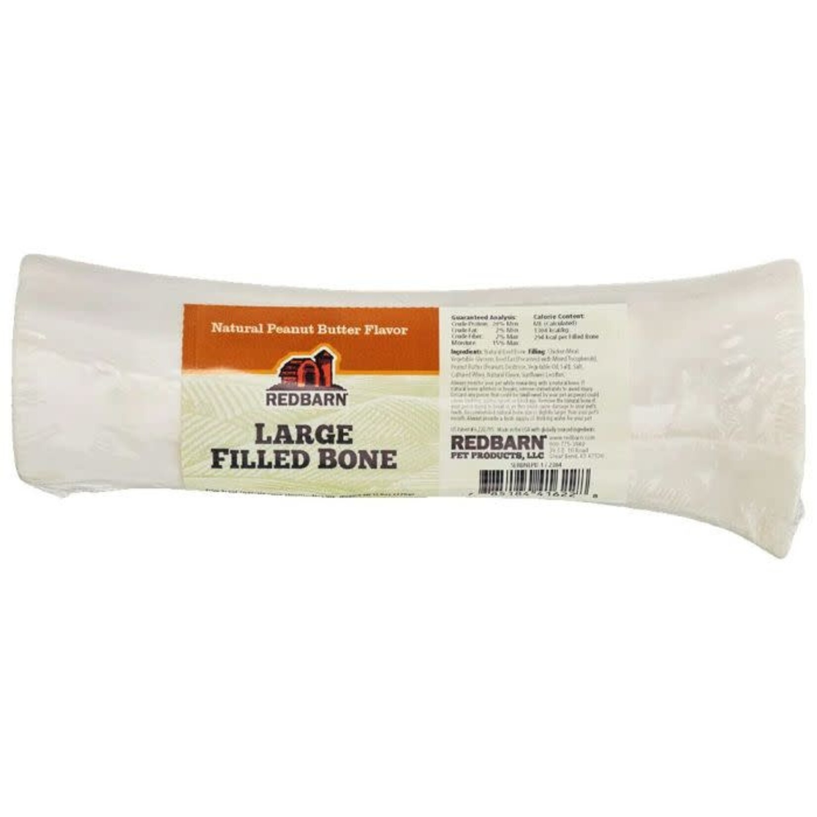 Red Barn Redbarn Filled Bone Peanut Butter Flavour Large Dog 8oz