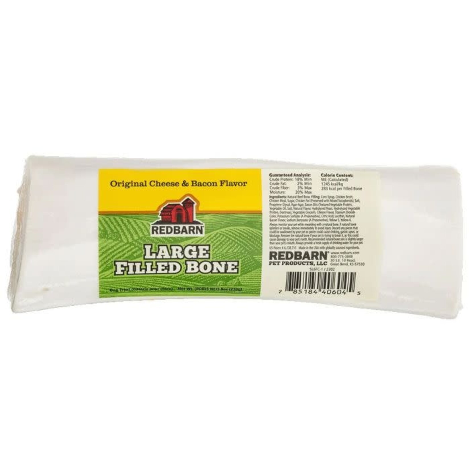 Red Barn Redbarn Filled Bone Cheese and Bacon Flavour Large Dog 8oz