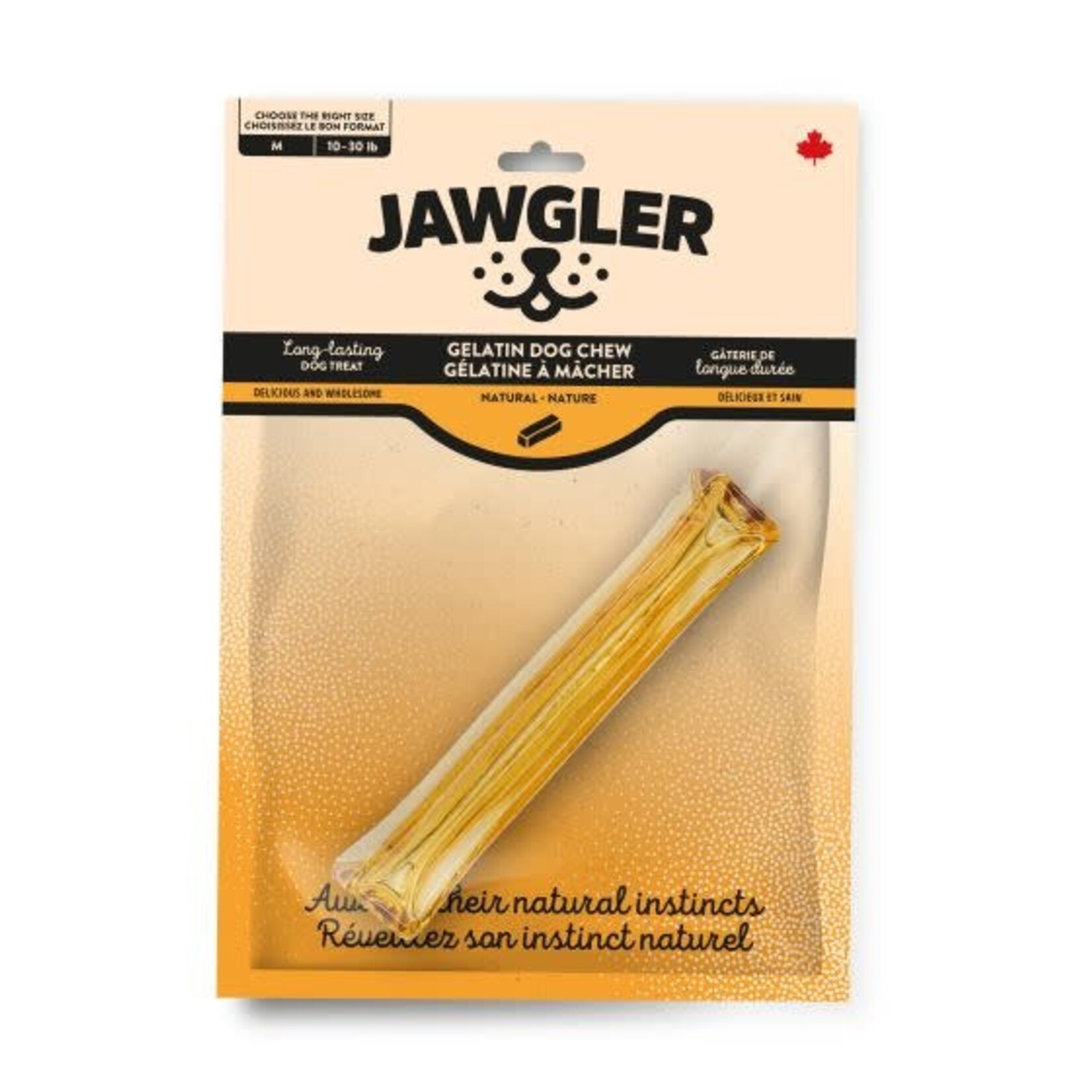 Jawgler Natural Gelatin Dog Chew, Medium 1pc