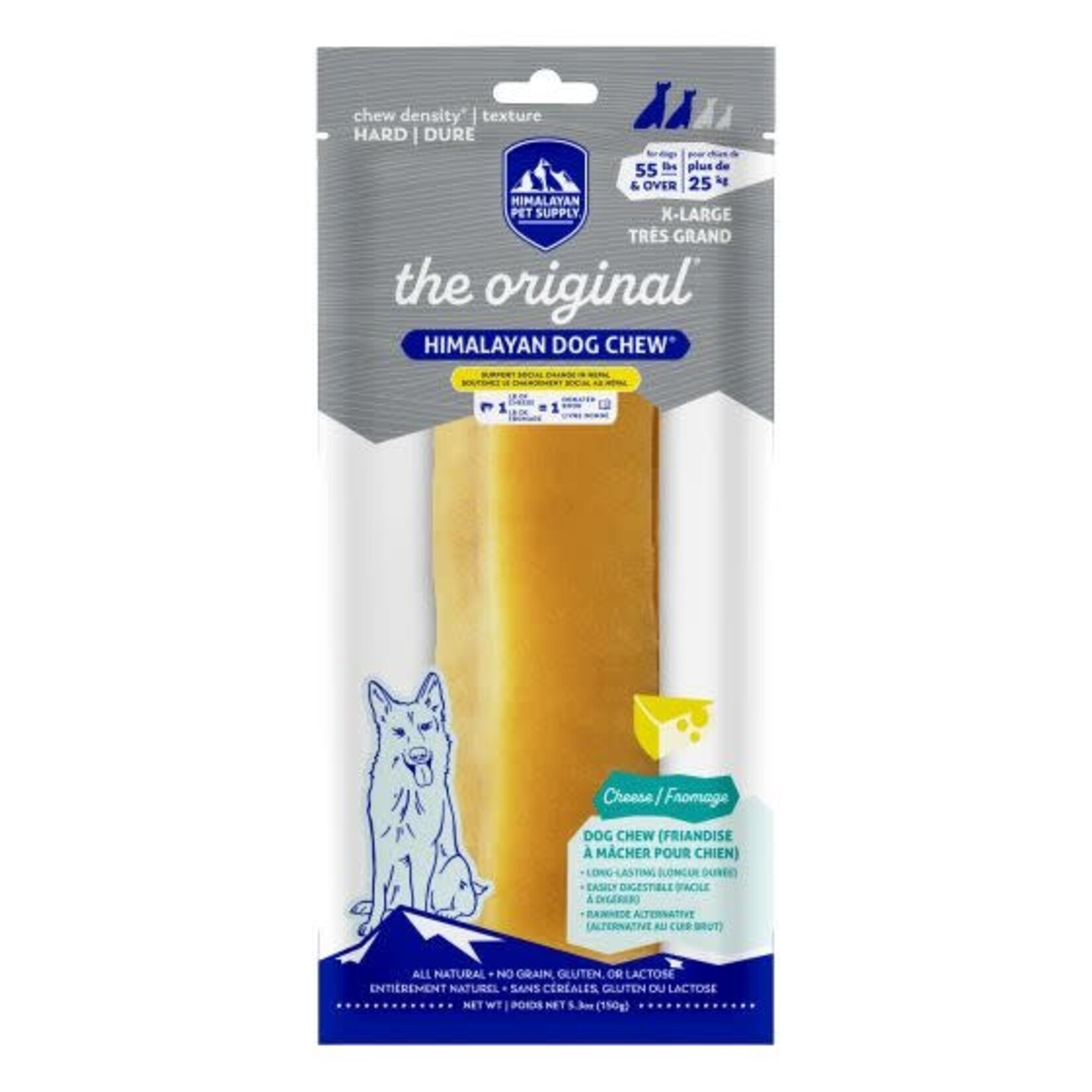 Himalayan Pet Supply Himalayan Dog Chew Yaky Original Cheese Chew Bar Xlarge (Grey - 70 lbs and under) 156g