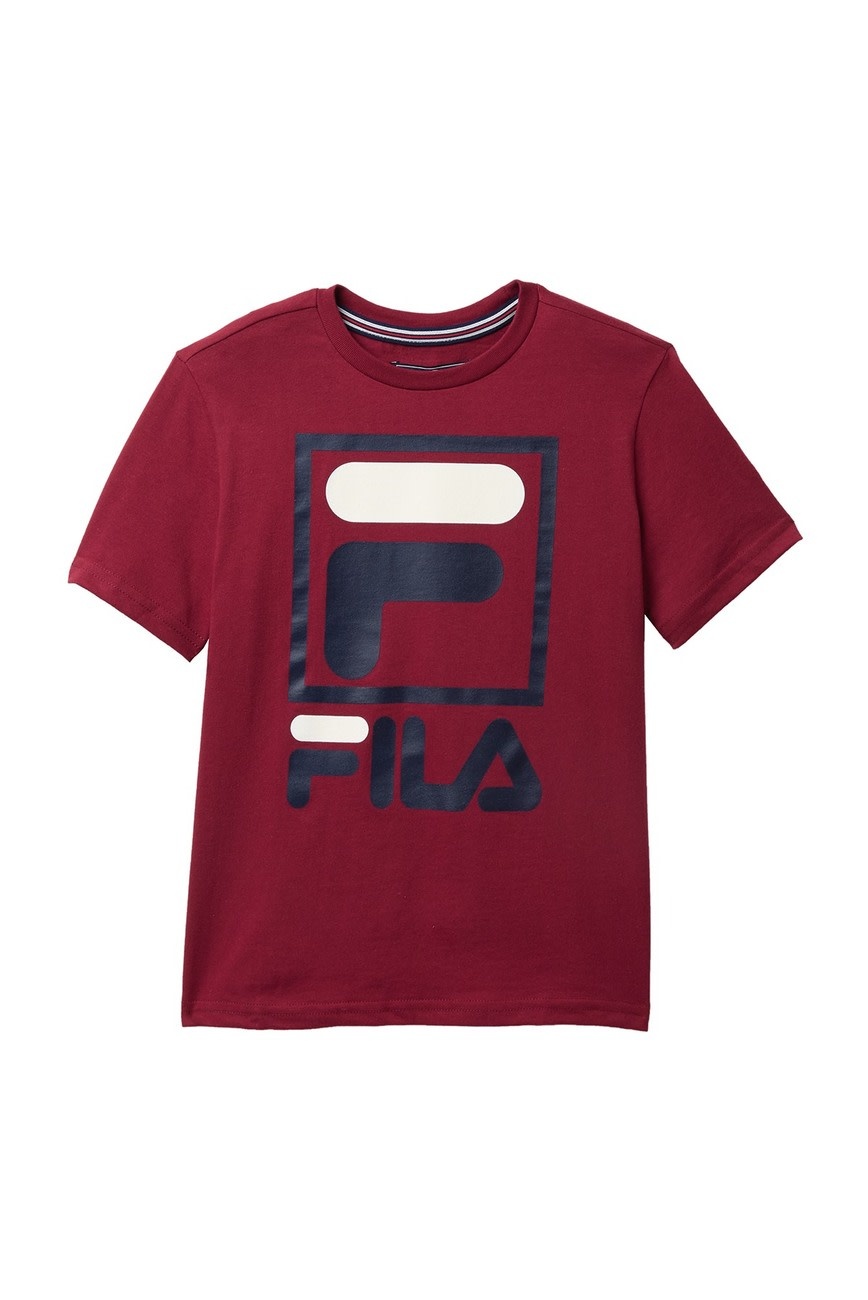 burgundy fila shirt