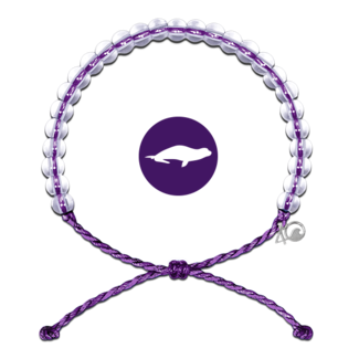 4Ocean 4Ocean Beaded Bracelet Hawaiian Monk Seal - Purple