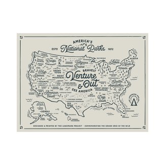 The Landmark Project The Landmark Project National Parks Map Poster