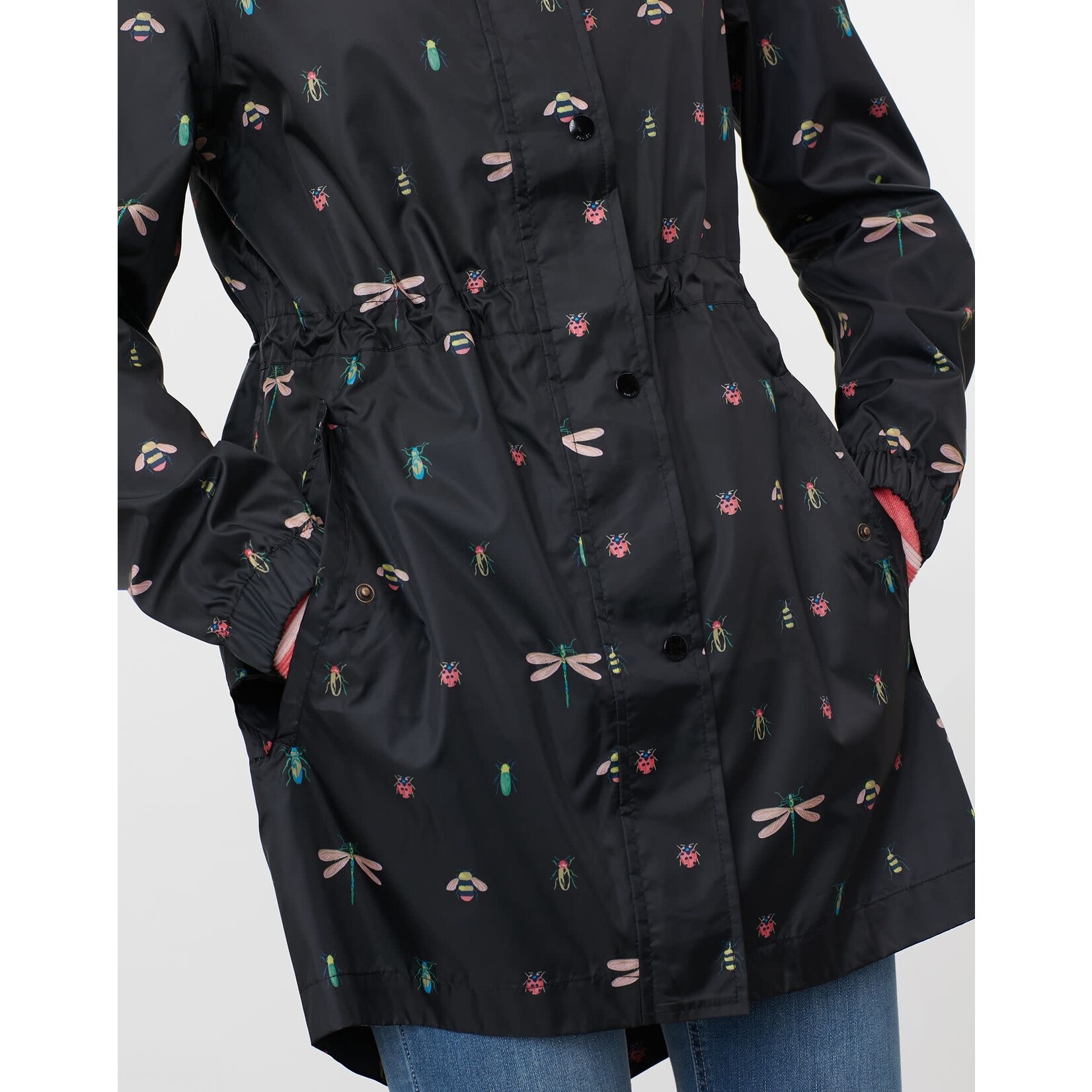 Joules Women s Golightly Printed Waterproof Packaway Jacket The Painted Trout