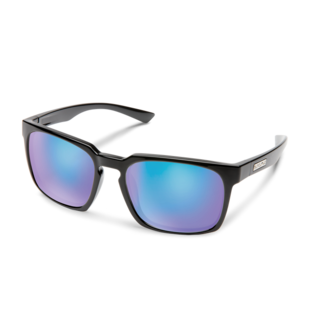 SunCloud Suncloud Hundo Black with Polarized Blue Mirror Lenses