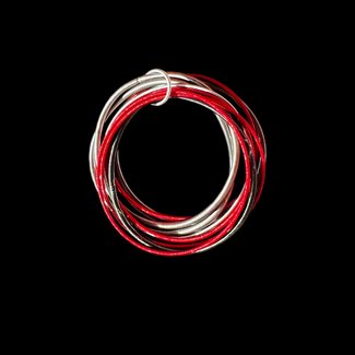Sea Lily Sea Lily Red/Black Multi Strand Wire Bracelet
