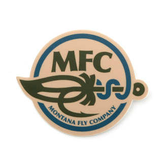 Montana Fly Company MFC Minimalist Fly Logo Sticker 2" x 3"