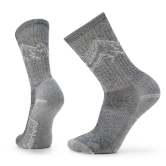 Smartwool Smartwool Men's Hike Classic Edition Light Cushion Mountain Pattern Crew Socks