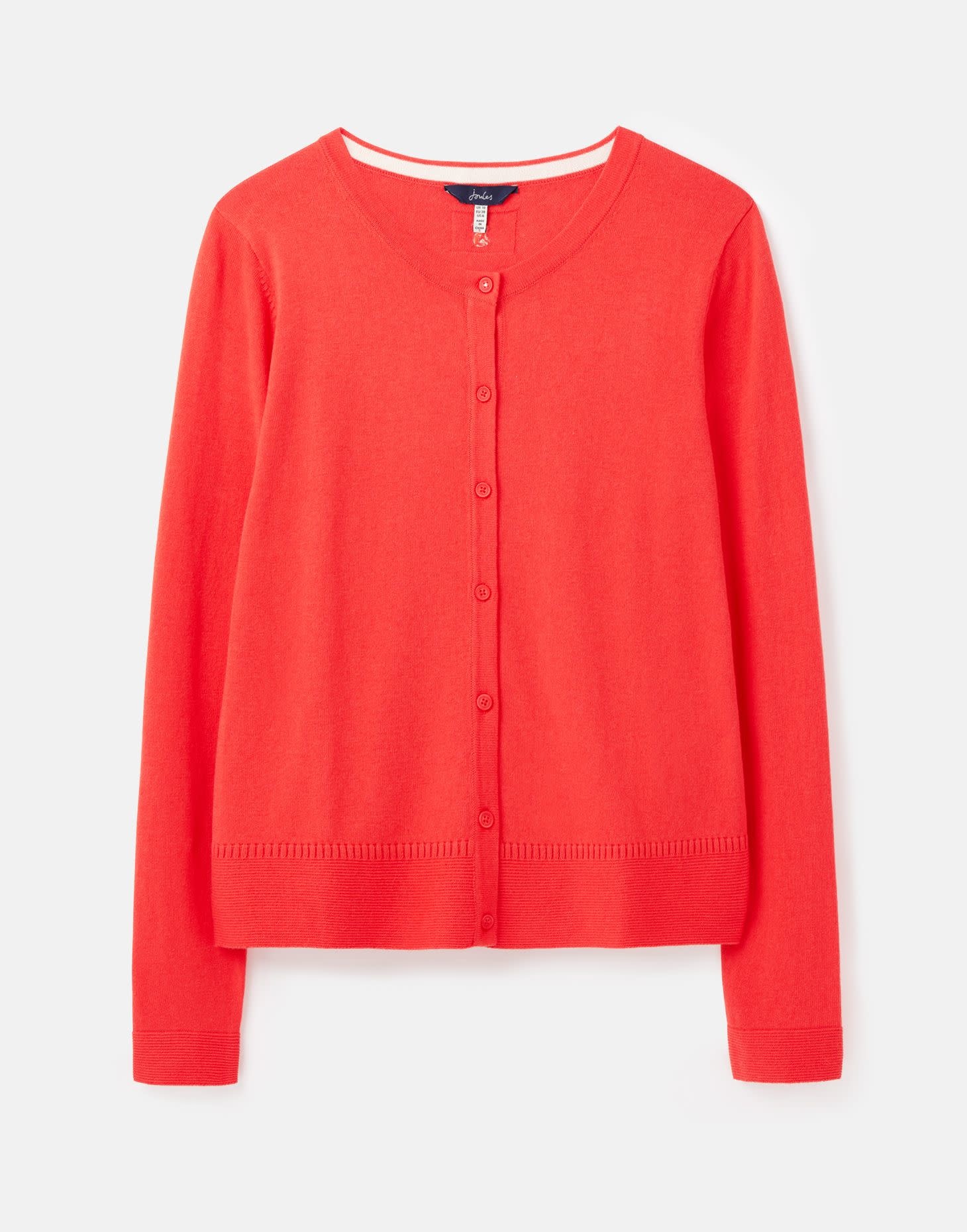 joules red cardigan