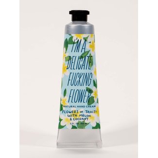 Blue Q Blue Q I'm a Delicate Fucking Flower Hand Cream - Flowers of Tahiti with Melon & Coconut