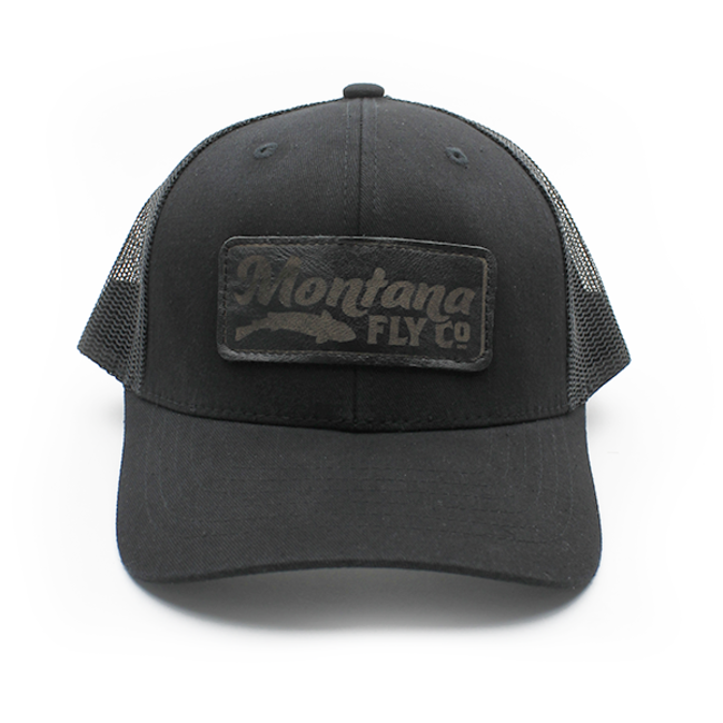 Montana Fly Company MFC Trucker Hat - Retro Fish Logo Black - The Painted  Trout