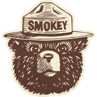 The Landmark Project The Landmark Project Smokey Bear Logo Sticker