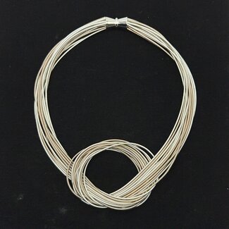 Champagne Piano Wire Knot Necklace