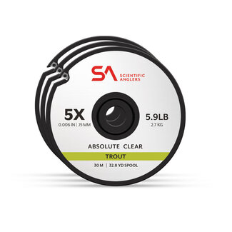 Scientific Anglers Absolute Fluorocarbon Leader - 9ft - 3x