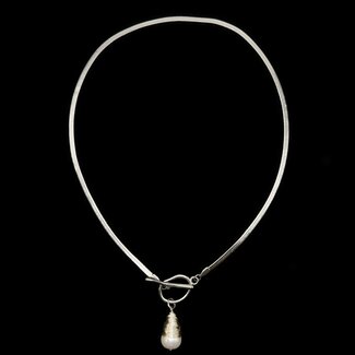 Sea Lily Sea Lily Silver Wire with Pearl Necklace