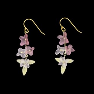 Michael Michaud Design Michael Michaud Pink Hydrangea Earrings - Wire Drop