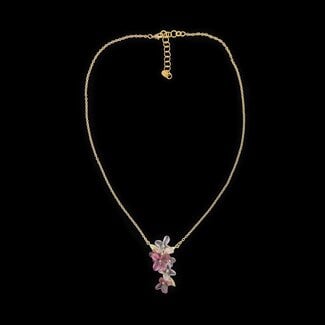 Michael Michaud Design Michael Michaud Pink Hydrangea Necklace - 16" Adjustable