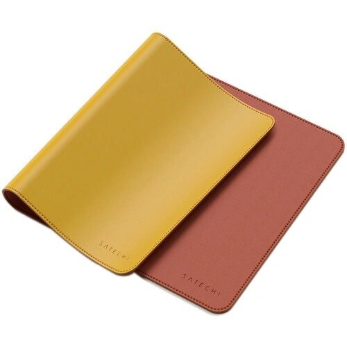 Satechi Dual-Sided Eco-Leather Deskmate - Yellow & Orange