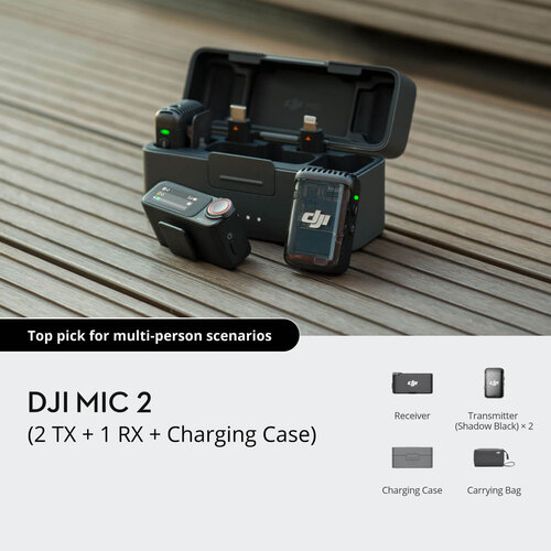 DJI DJI Mic 2 (2 TX + 1 RX + Charging Case)