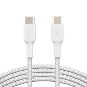 Belkin Braided USB-C to USB-C 2.0 Cable (1m / 3.3ft, White)