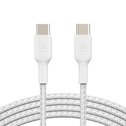 Belkin Braided USB-C to USB-C 2.0 Cable (1m / 3.3ft, White)