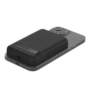 Belkin BoostCharge Magnetic Wireless Power Bank 5K + Stand Black