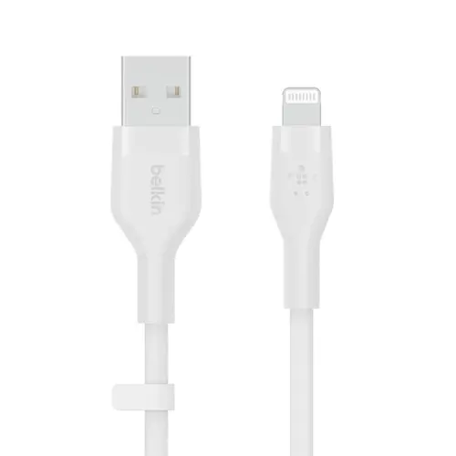 Belkin BOOST↑CHARGE™ Flex USB-A Cable with Lightning Connector 1m - White Belkin BOOST↑CHARGE™ Flex USB-A Cable with Lightning Connector 1m - White