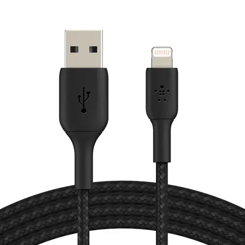 Belkin BoostCharge Braided Lightning to USB-A Cable 3m Black Belkin BoostCharge Braided Lightning to USB-A Cable 3m Black