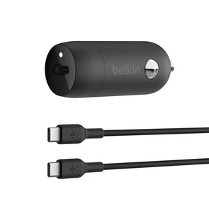 Belkin BoostCharge 30W USB-C Car Charger + USB-C to USB-C
